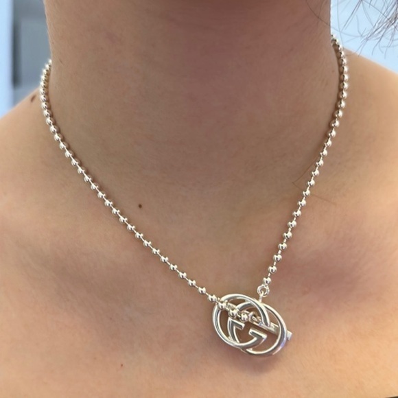 GUCCI NECKLACE 925 silver‎ authentic 100%​ - Picture 1 of 12
